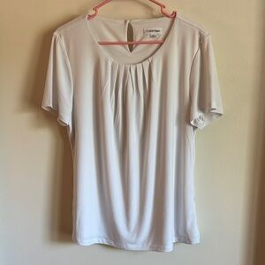 Calvin Klein Women's White Blouse size XL